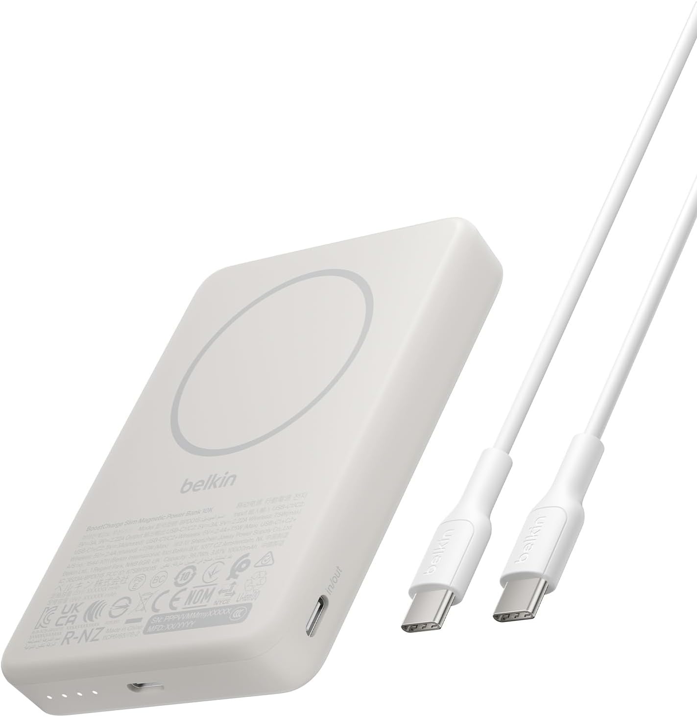 Belkin Slim Qi2対応マグネット式モバイルバッテリー10K